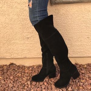 Steve Madden Over the Knee Black Suede Boot